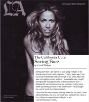 Article: The California Cure Saving Face