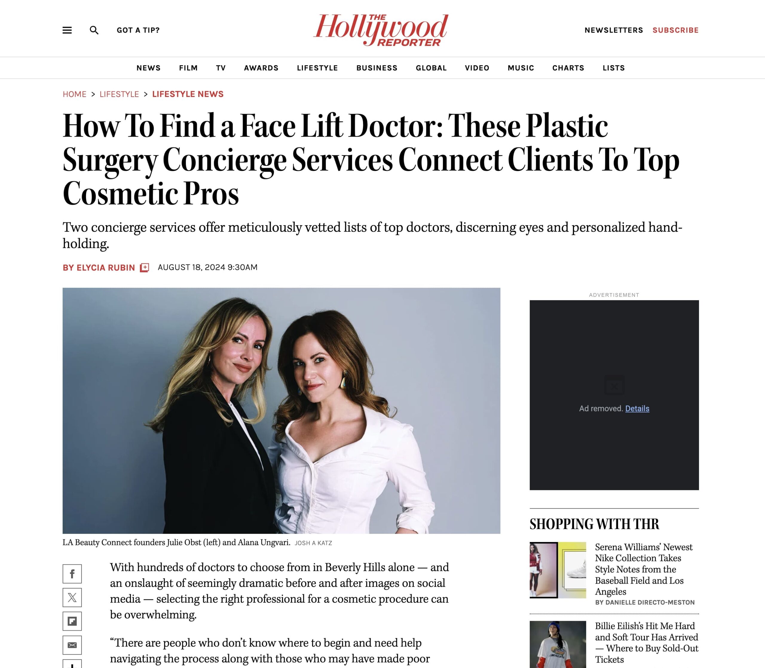 Article: How To Find a Face Lift Doctor: These Plastic Surgery Concierge Services Connect Clients To Top Cosmetic Pros