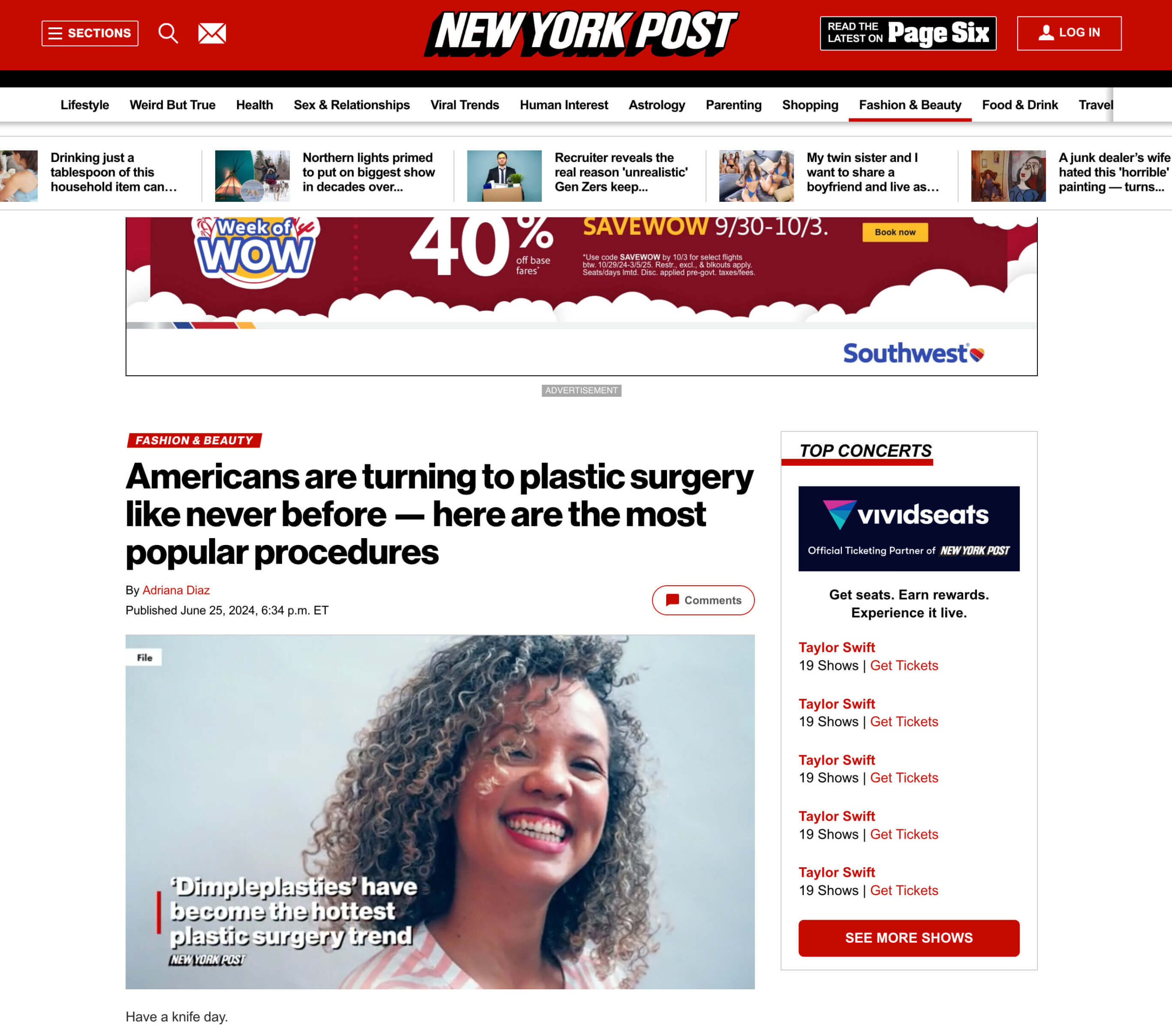 Article: Americans are turning to plastic surgery like never before — here are the most popular procedures