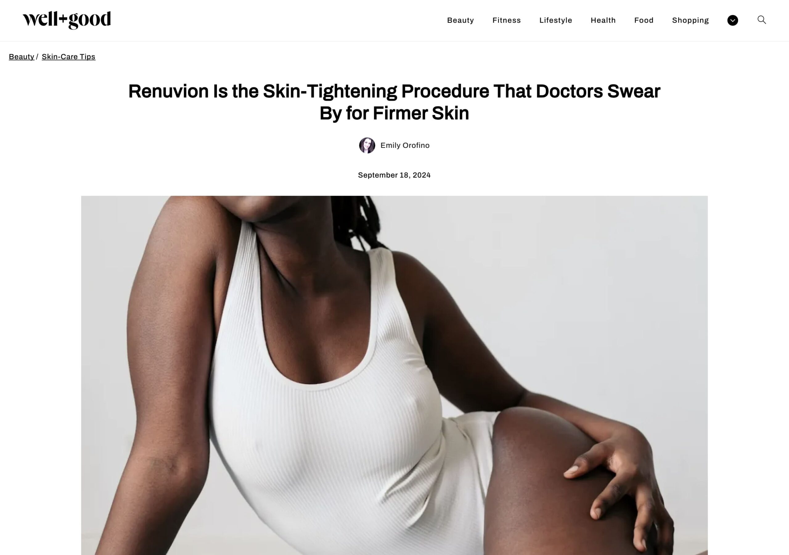 Article: Renuvion Is the Skin-Tightening Procedure That Doctors Swear By for Firmer Skin